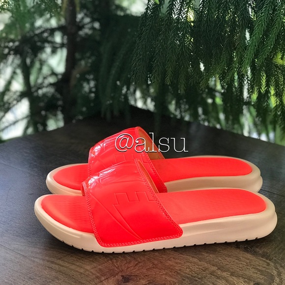 NWT Nike Benassi JDI Ultra SE Racer Orange 🍊 WMNS - Picture 2 of 7